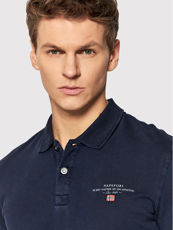 Napapijri Napapijri Tricou polo Elbas NP0A4GB4 Bleumarin Regular Fit