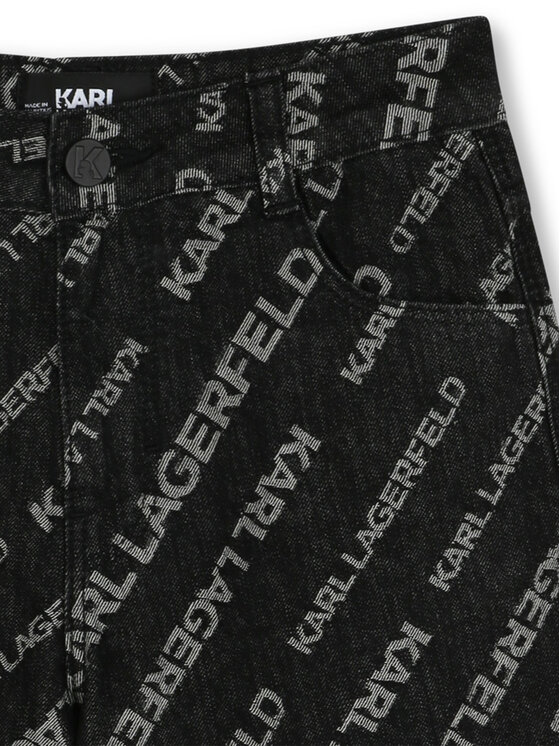 Karl Lagerfeld Kids Karl Lagerfeld Kids Джинсові шорти Z30415 D Чорний Regular Fit