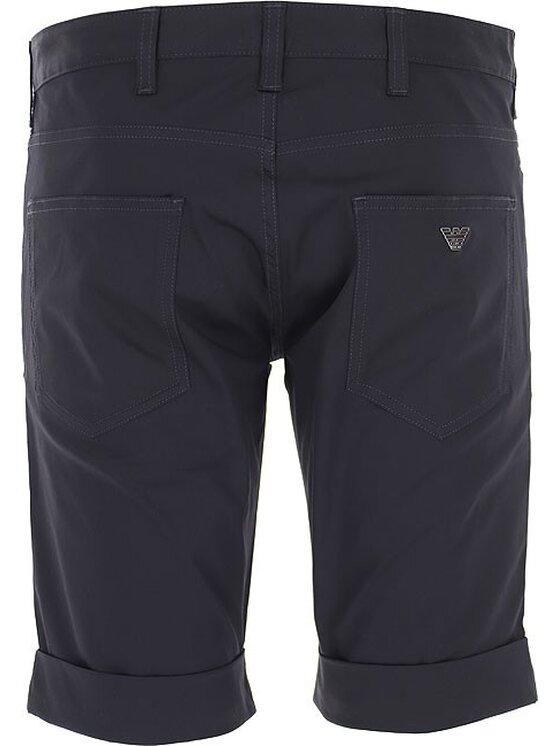 Emporio Armani Emporio Armani Bavlnené šortky 8N1PA6 1NJ7Z Tmavomodrá Regular Fit