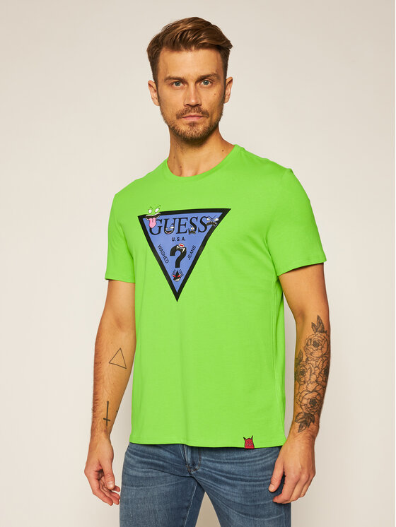 Guess Guess T-Shirt Monster M0YI51 I3Z00 Grün Regular Fit
