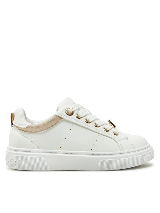 Tommy Hilfiger Tommy Hilfiger Laisvalaikio batai Low Cut Lace-Up Sneaker T3A9-33743-1355 M Balta
