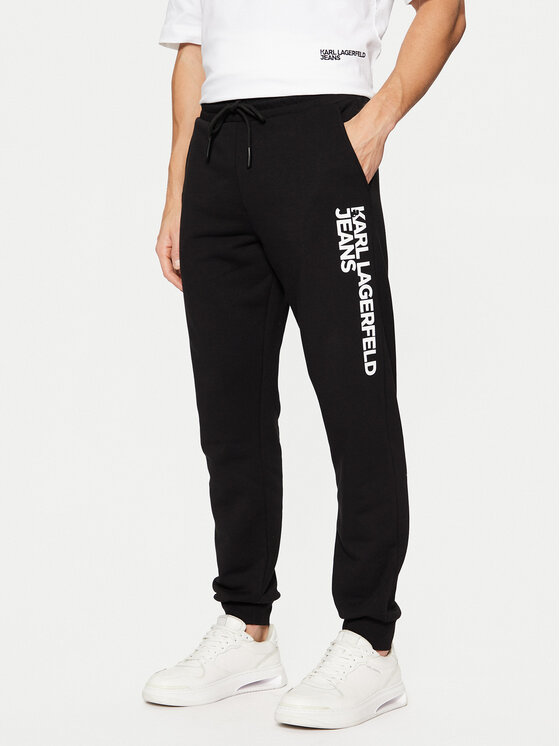Karl Lagerfeld Jeans Teplákové nohavice A1M10001 Čierna Slim Fit