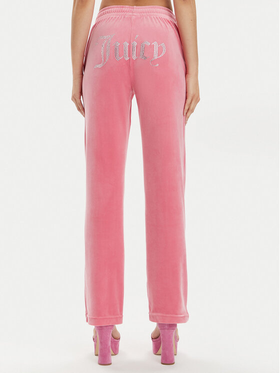 Juicy Couture Juicy Couture Donji dio trenerke Tina JCAPW045 Ružičasta Regular Fit