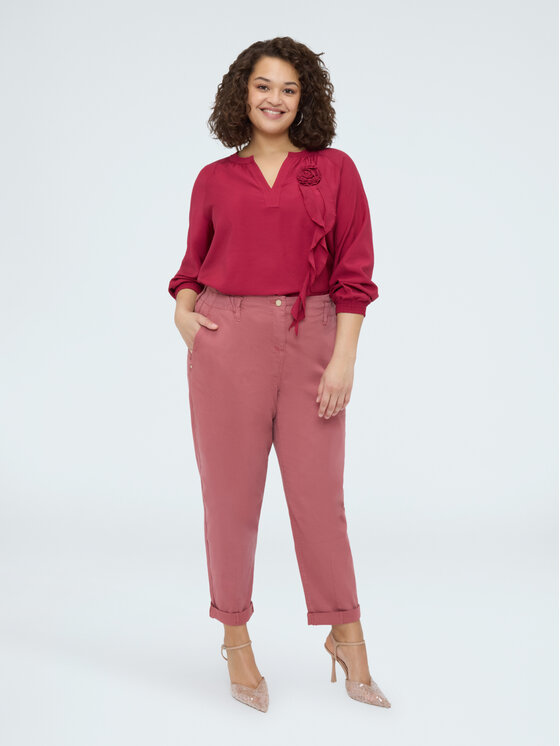 Fiorella Rubino Fiorella Rubino Bluzka 2051T002434N016 Bordowy A-Line Fit