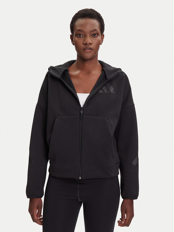 adidas adidas Mikina Z.N.E. JE7848 Černá Loose Fit