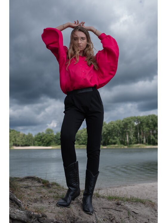 Look Made With Love Look Made With Love Bluzka Malin Look 161 malinowa Czerwony Bella Fit