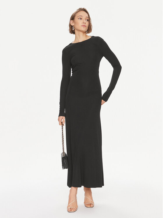 TWINSET TWINSET Rochie de seară 241TE2130 Negru Regular Fit