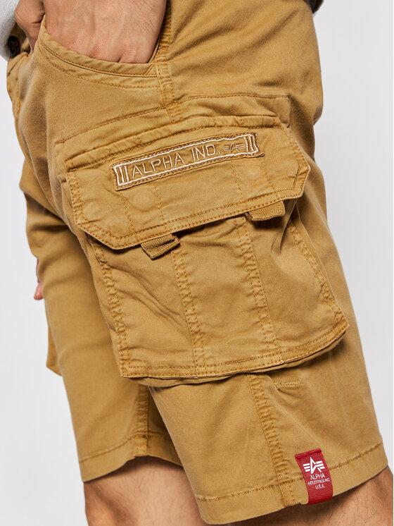 Alpha Industries Alpha Industries Šortky z materiálu Crew 176203 Hnědá Slim Fit