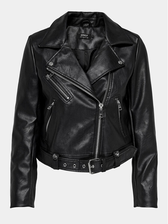ONLY ONLY Jacke aus Kunstleder Vera 15232135 Schwarz Regular Fit