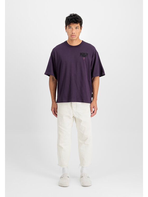 Alpha Industries Alpha Industries T-Shirt Berlin Candy Bomber Backprint T-Shirt Fioletowy Loose Fit