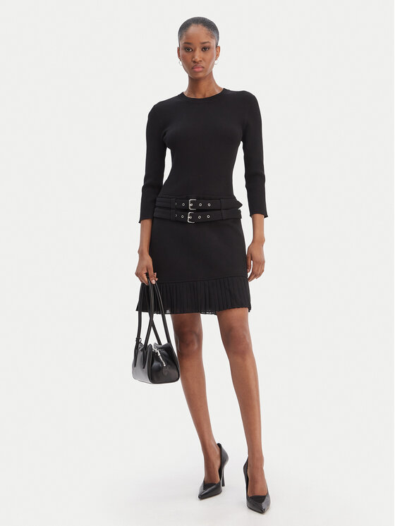 Morgan Morgan Rochie tricotată 261-RANOS Negru Slim Fit