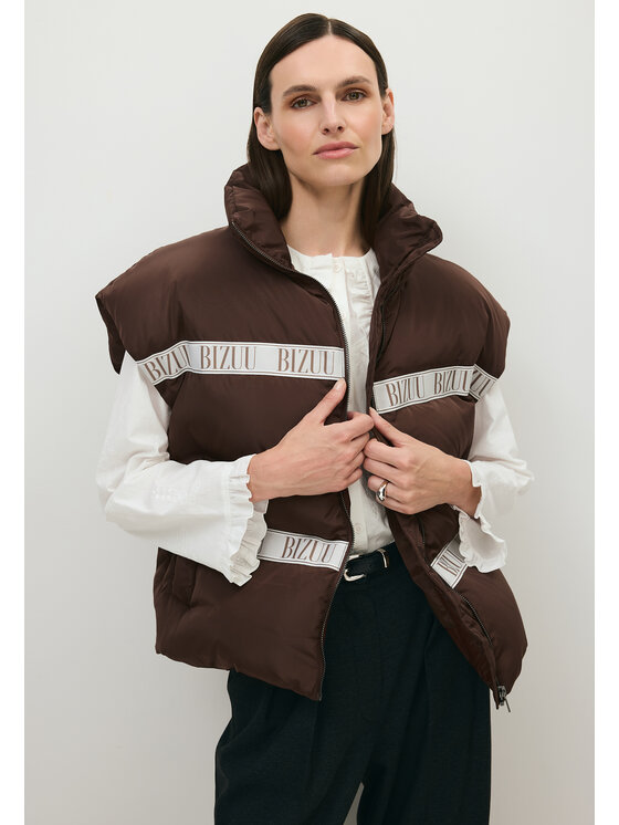 BIZUU BIZUU Kamizelka AYASE Brązowy Standard Fit