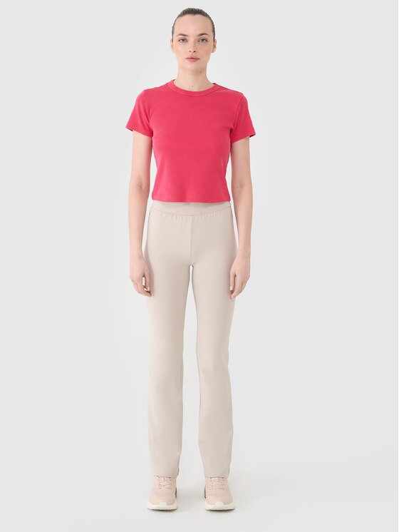 4F 4F Tričko 4FRSS25TTSHF2696-54S Ružová Slim Fit