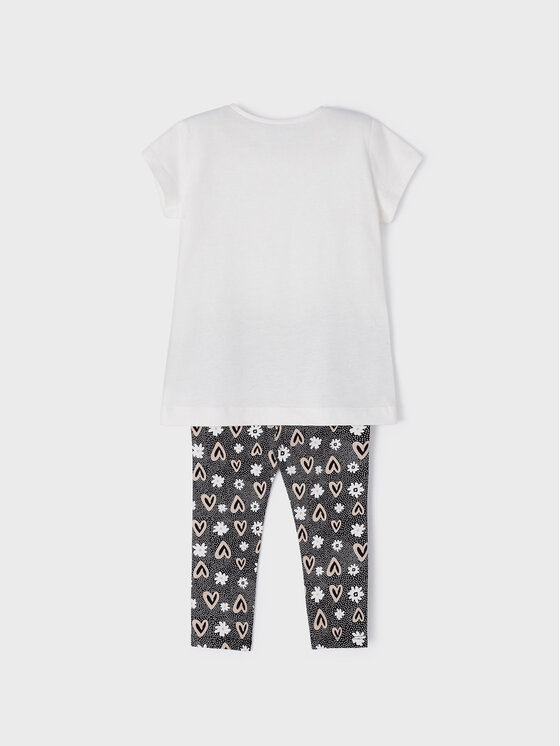 Completo T-shirt e leggings 3787 Écru