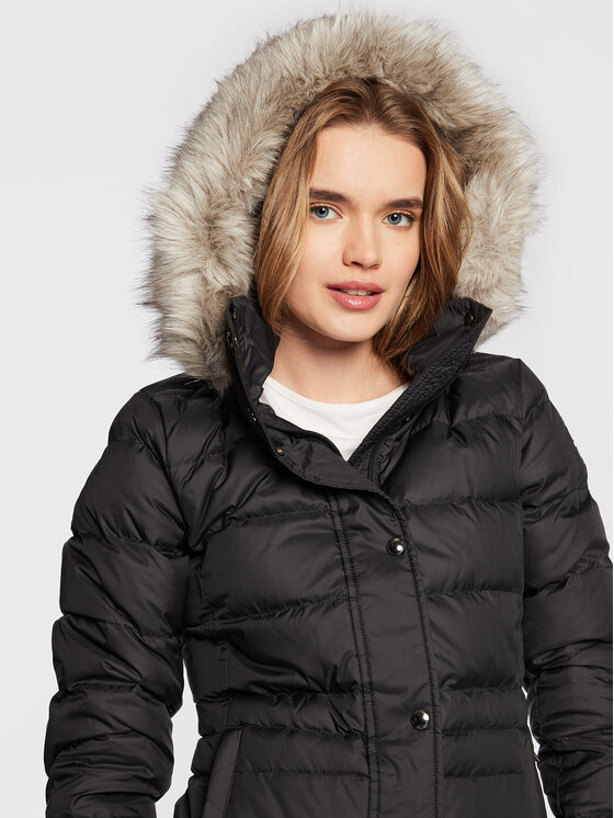 Tommy Hilfiger Tommy Hilfiger Dūnu jaka Tyra WW0WW37486 Melns Regular Fit