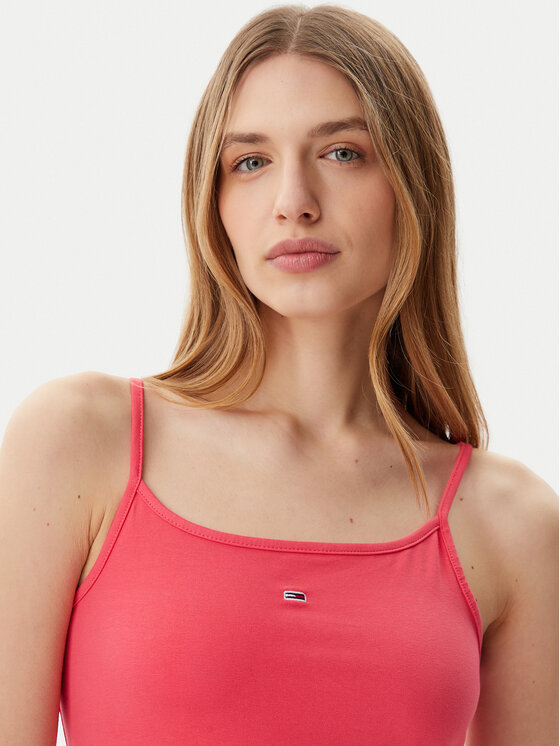 Tommy Jeans Tommy Jeans Vasarinė suknelė Essential DW0DW21354 Rožinė Slim Fit