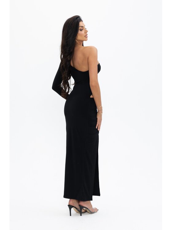 Love Saints Love Saints Sukienka dzianinowa L26LF-SU-K03 Czarny Slim Fit