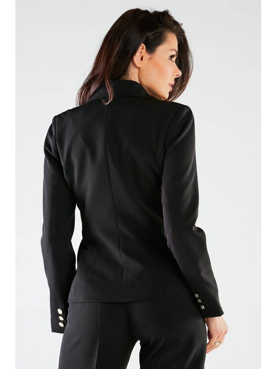 Awama Awama Giacca da abito A441 Nero Basic Fit