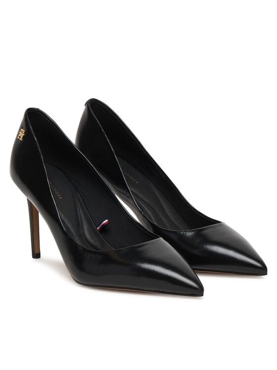 Tommy Hilfiger Tommy Hilfiger Обувки на ток Essential Pointed Pump FW0FW09362 Черен