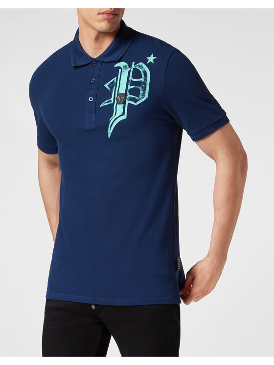 PHILIPP PLEIN PHILIPP PLEIN Polokošeľa 755 Modrá Slim Fit