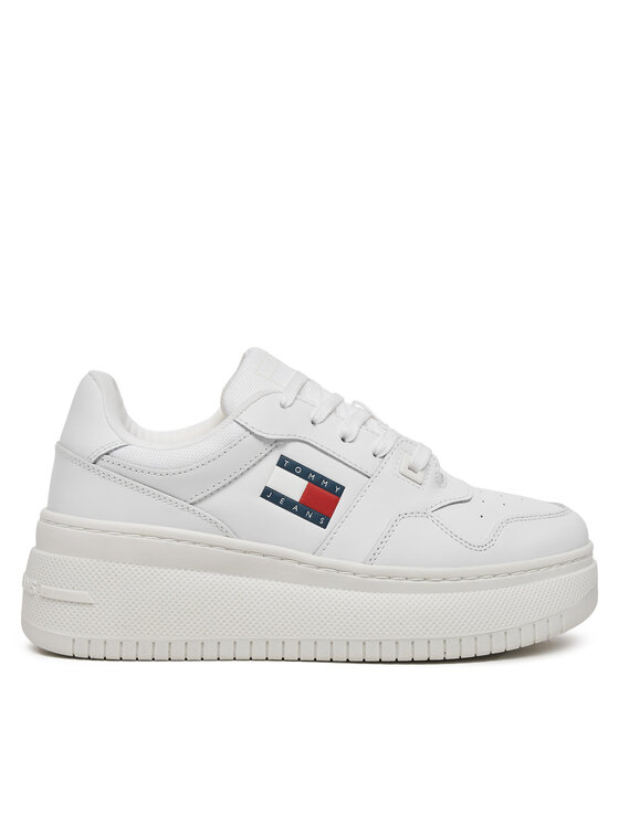 Sneakers Tommy Jeans Tjw Retro Basket Flatform Ess EN0EN02506 Alb