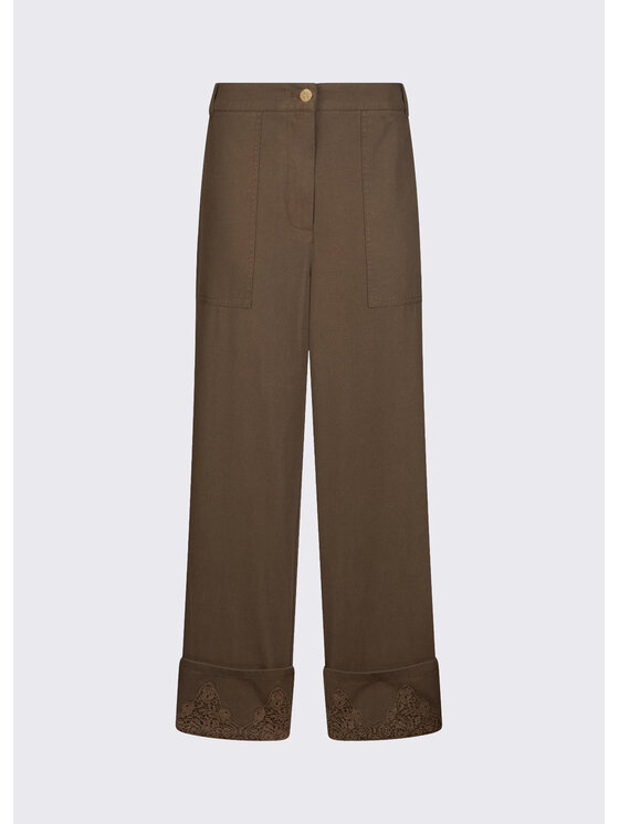 Liu Jo Liu Jo Spodnie materiałowe WA6296T433A90822 Zielony Regular Fit