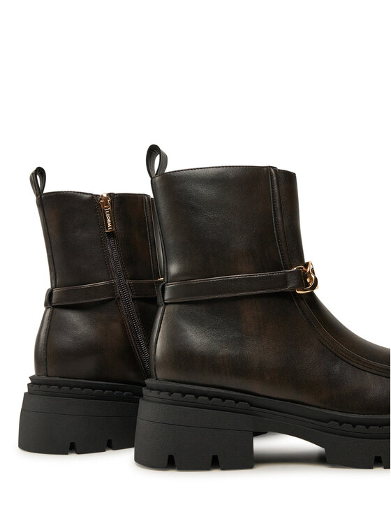 TWINSET TWINSET Škornji 242TGT110 Rjava