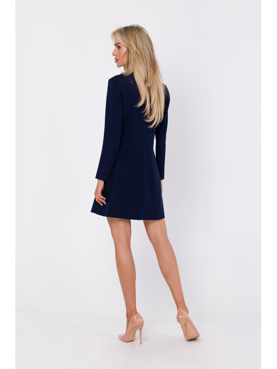 Made of Emotion Made of Emotion Koktejlové šaty M753 Tmavomodrá Modern Fit