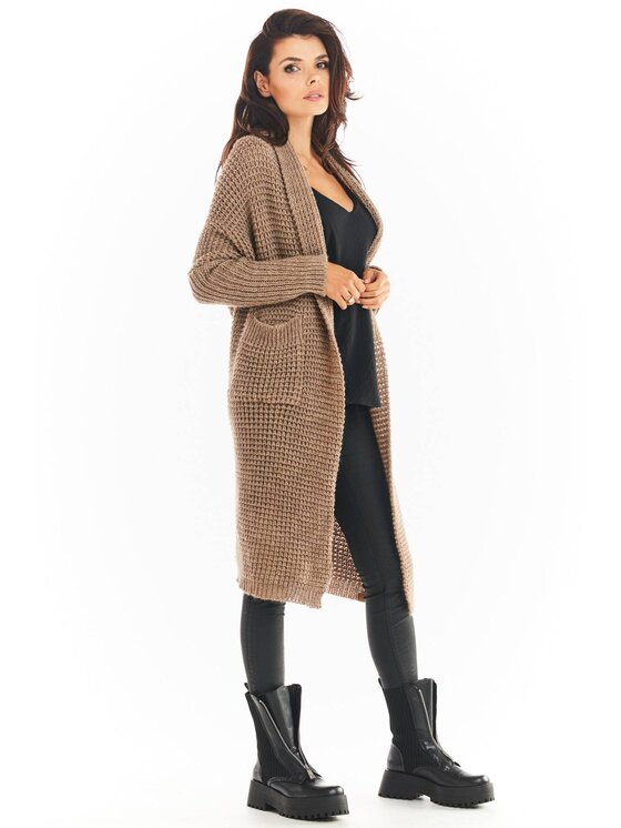 Awama Awama Cardigan A391 Beige Basic Fit