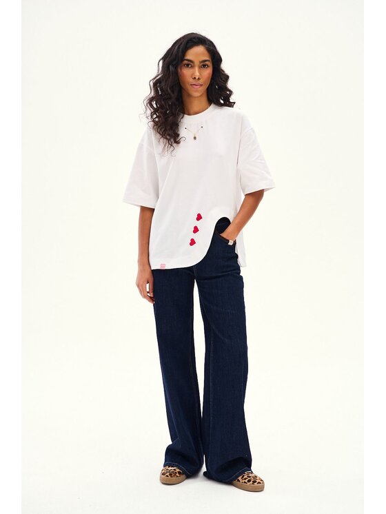 NAOKO NAOKO T-Shirt Love Story Biały Regular Fit