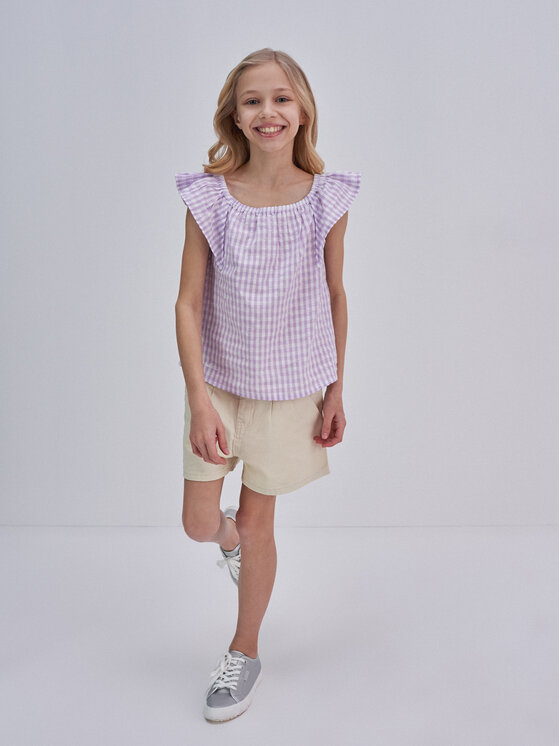 BIG STAR BIG STAR Bluzka kinga_500 Fioletowy Basic Fit