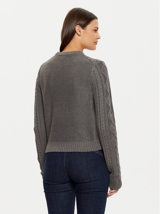 Guess Jeans Guess Jeans Пуловер W4BR13 Z3HN2 Сив Regular Fit