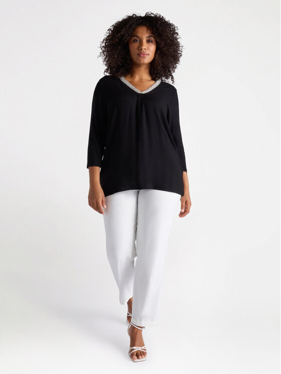 Fiorella Rubino Fiorella Rubino T-shirt G221L008526N033 Nero Regular Fit