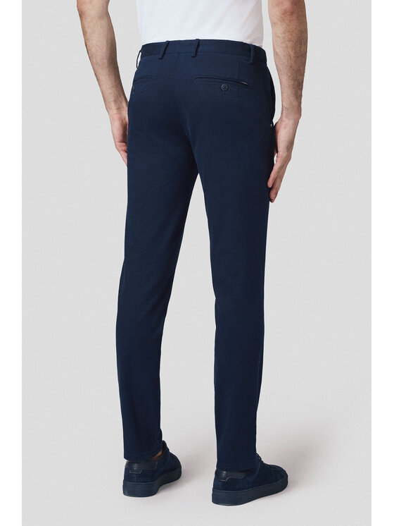 Lancerto Lancerto Chinosy Mikkeli SP082125000004 Granatowy Regular Fit