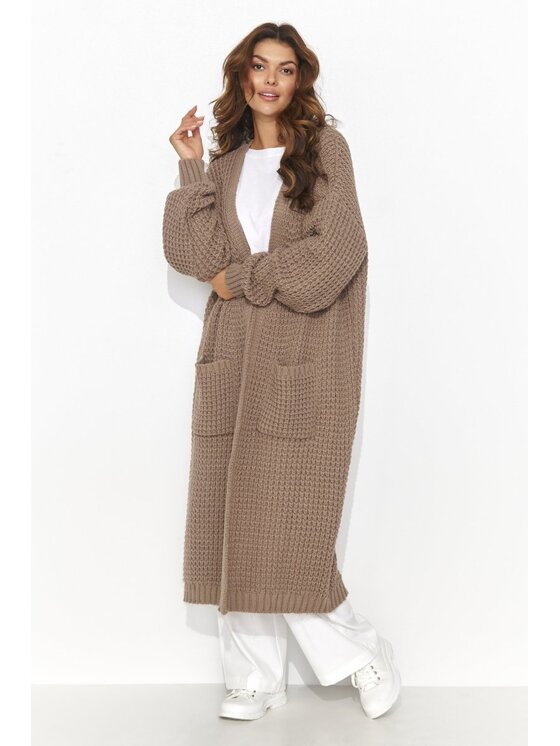 Makadamia Makadamia Sweter S176 Brązowy Loose Fit
