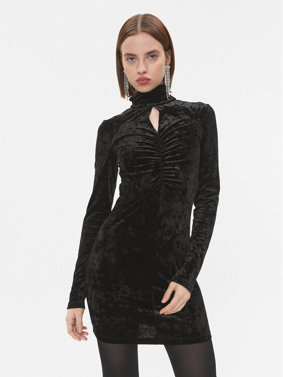 Patrizia Pepe Patrizia Pepe Koktejlové šaty 2A2613/J050-K103 Černá Slim Fit