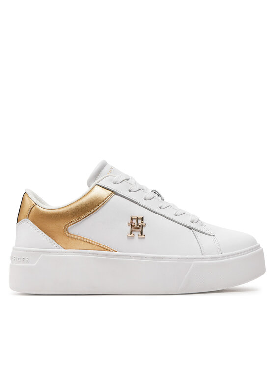 Sneakers Tommy Hilfiger Th Platform Court Sneaker Gld FW0FW08073 Alb