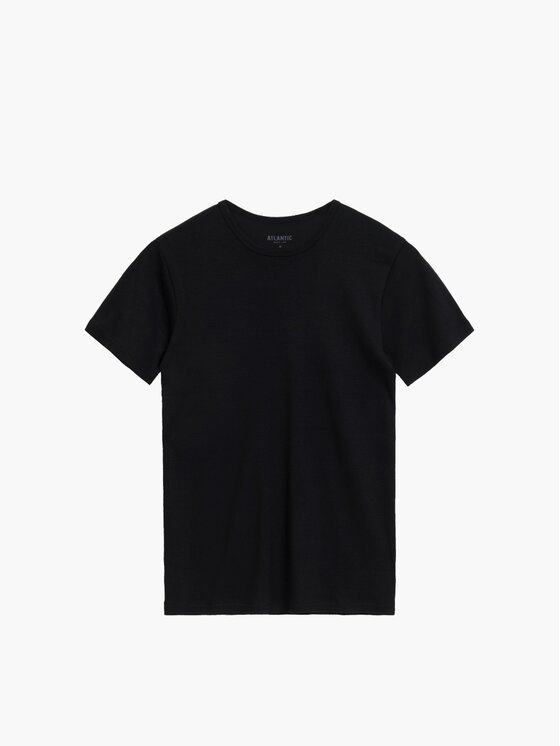 Atlantic Atlantic Podkoszulek basic Czarny Regular Fit
