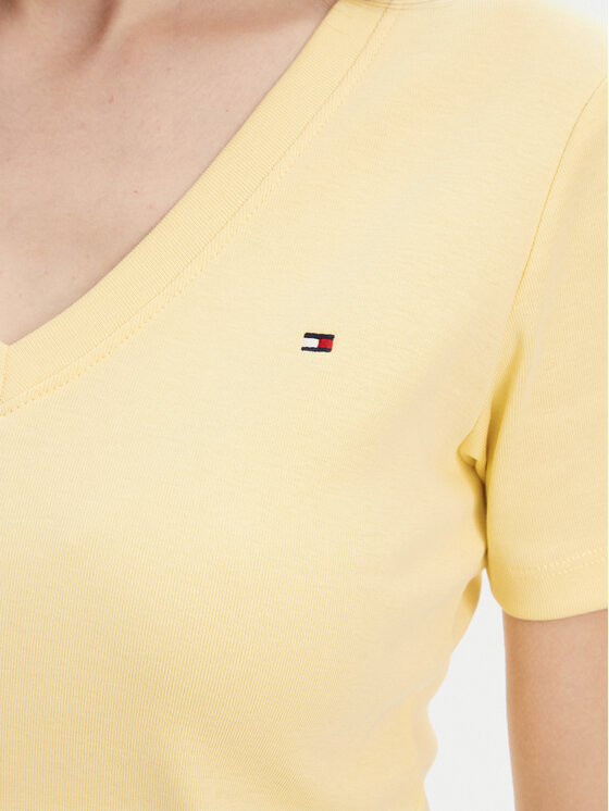 Tommy Hilfiger Tommy Hilfiger T-Shirt New Cody WW0WW40584 Żółty Slim Fit