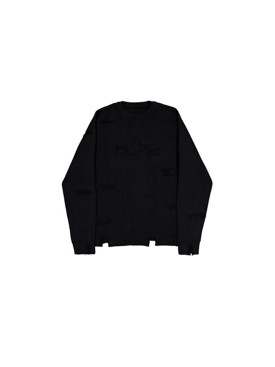 Alpha Industries Alpha Industries Bluza Distressed Logo Sweatshirt Czarny Loose Fit