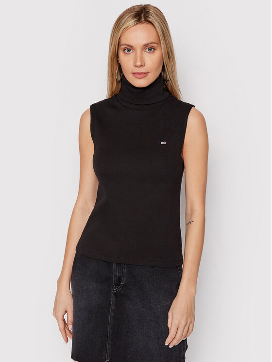 Tommy Jeans Bluză cu gât Turtle Neck 