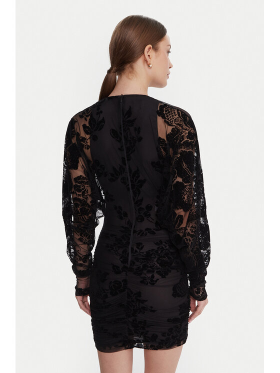 PINKO PINKO Kokteiļkleita Roulette 105624 A2QD Melns Regular Fit