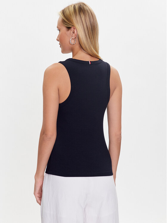 Tommy Hilfiger Tommy Hilfiger Τοπ WW0WW38635 Σκούρο μπλε Slim Fit