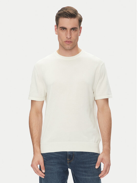 Calvin Klein Męski T-Shirt, rozmiar XL, Écru, Supima LV04LC333G