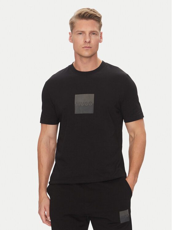 HUGO HUGO T-särk Dusplit 50542784 Must Regular Fit