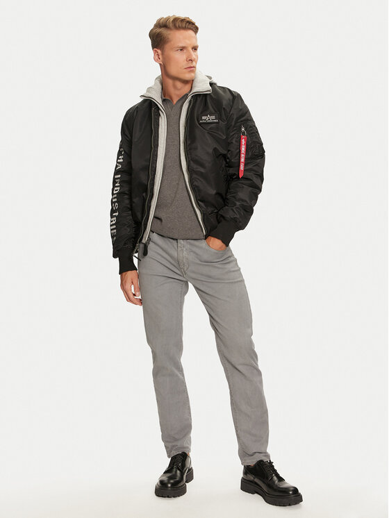 Alpha Industries Alpha Industries Bundy bomber AI.133104-198-XXL Čierna Slim Fit