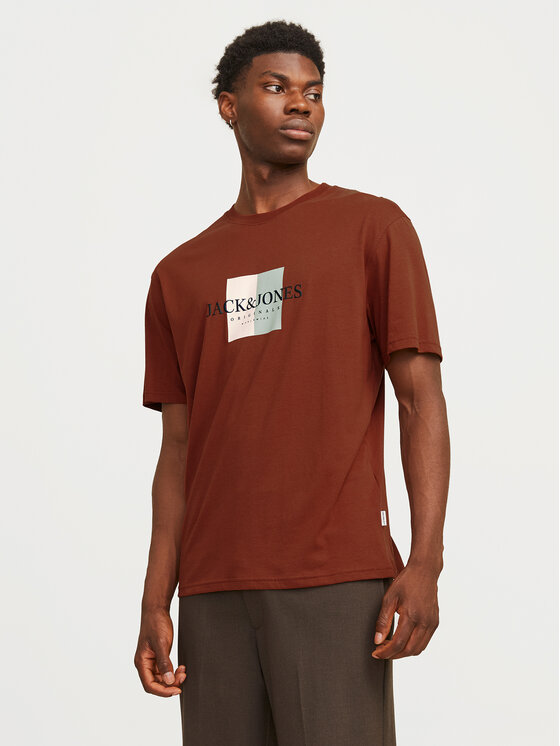 Jack&Jones T-krekls Fredeiksberg 12262492 Brūns Regular Fit