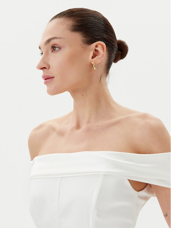 Rinascimento Rinascimento Večernja haljina CFC0123802003 Bijela Regular Fit