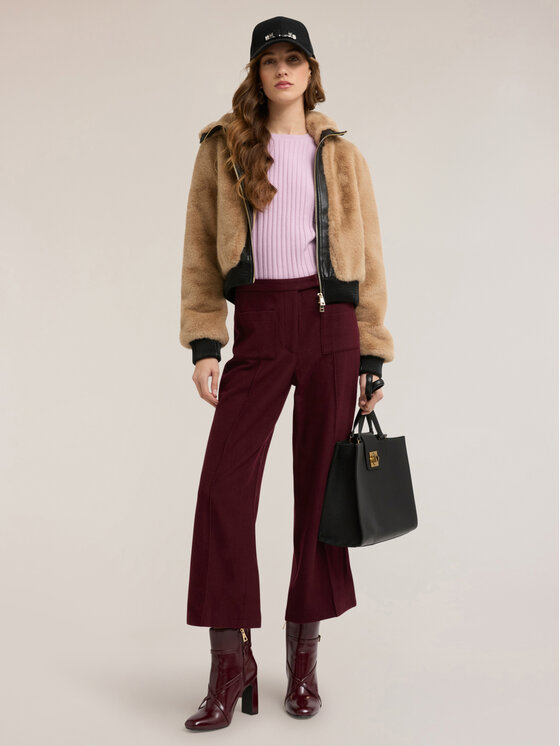 Motivi Motivi Pantaloni di tessuto P055Q004251N036 Bordeaux Over Fit