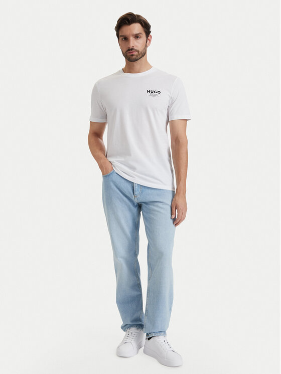 HUGO HUGO Тишърт Nesptee 50572740 Бял Regular Fit